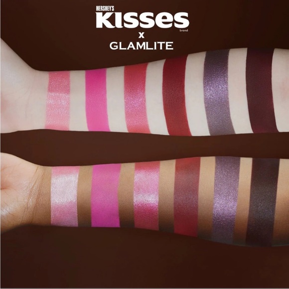 HERSHEY'S KISSES x GLAMLITE EYESHADOW PALETTE & LIP COLLECTION SET OF 6 - Picture 5 of 7